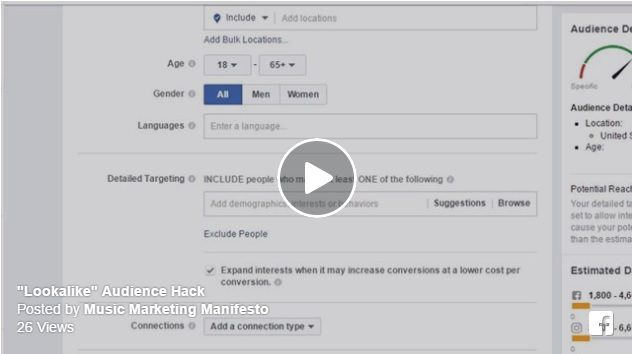 Facebook Lookalike Audience Video