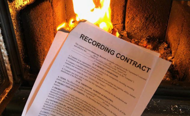 recording contract on fire